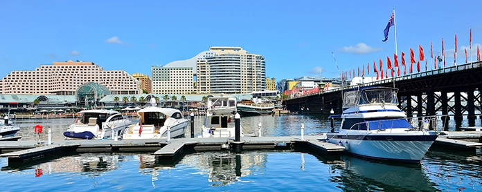 View of Darling Harbour in Sydney